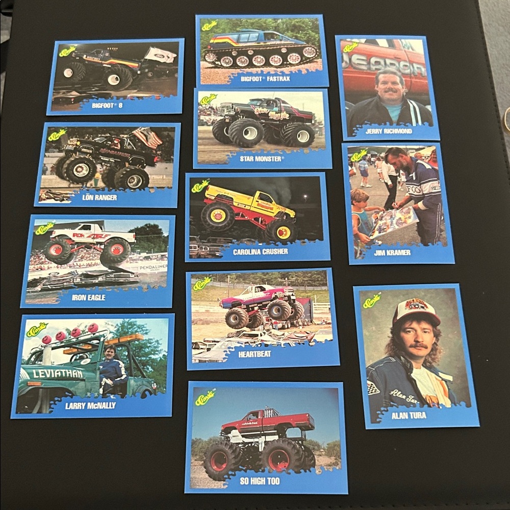 1990 Monster Truck Collectible Cards - Set of 12